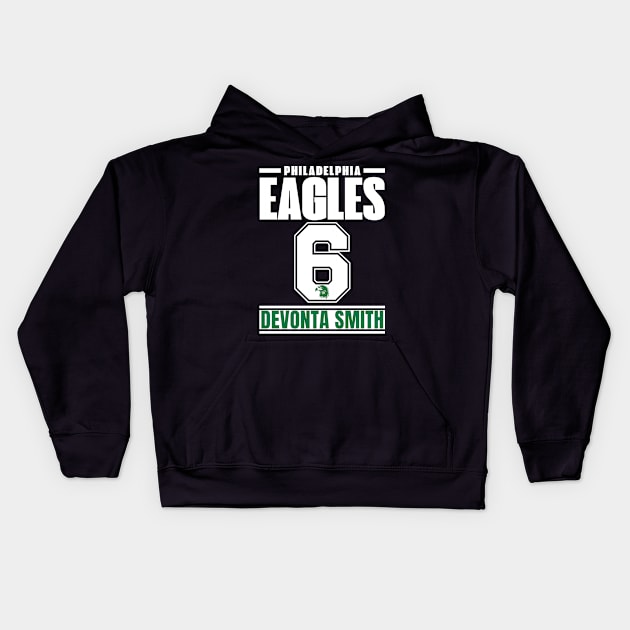 Philadelphia Eagles Devonta Smith 6 American Football Kids Hoodie by ArsenBills